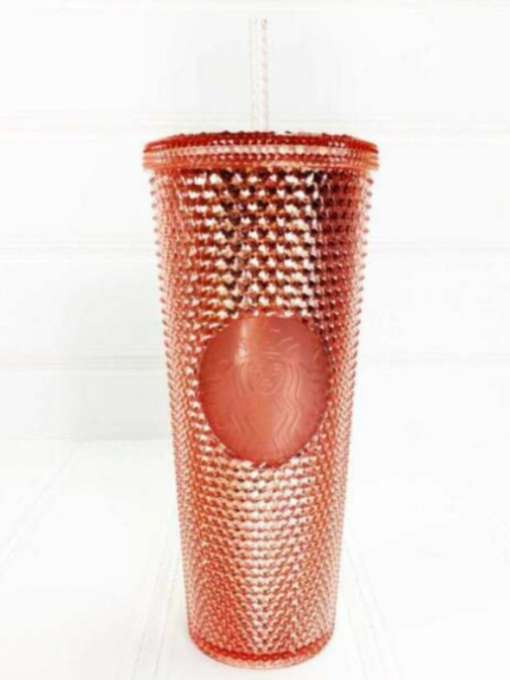 Starbucks 24 oz Iridescent Cold Cup - Rose Gold with Straw
